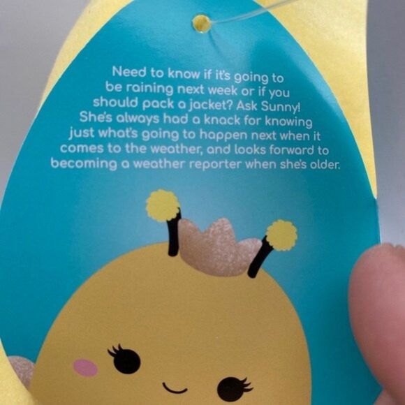 NEW Kellytoy Squishmallows 11" Sunny the Bumblebee 2022 Summer Edition Plush HTF - Picture 4 of 7